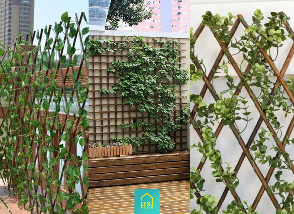 Jardim vertical com plantas artificiais - Lyx